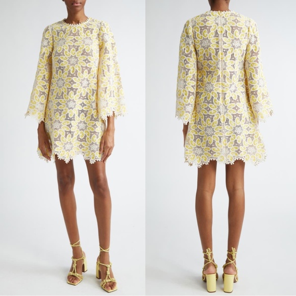 Zimmermann Dresses & Skirts - *SOLD* Zimmermann Golden Crochet Lace Mini Dress Cream Yellow AU 3 US 10 NWT